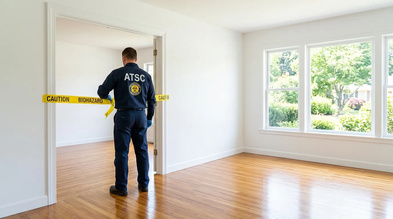 Certified biohazard cleanup crew performing Crime Scene Cleanup in Vincent