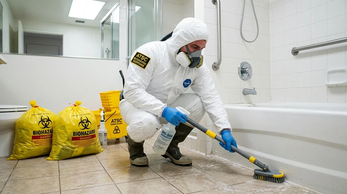 Decontamination equipment deployed for Blood Cleanup in Vincent